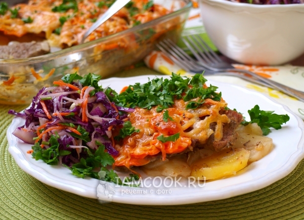 Фото картошки под шубой в духовке