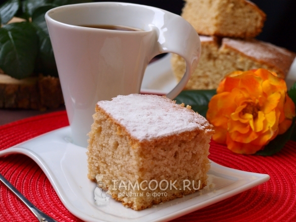 Фото манника на кефире без яиц