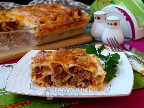Рецепт каннелони под соусом бешамель