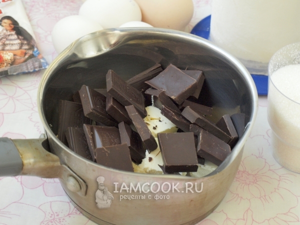 Соединить масло с шоколадом