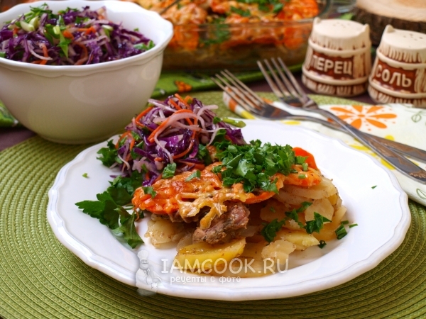 Картошка под шубой в духовке