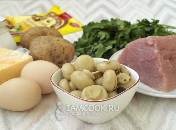 Ингредиенты для салата «Полянка»