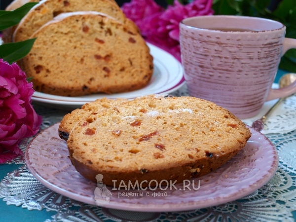 Фото кекса с изюмом в хлебопечке