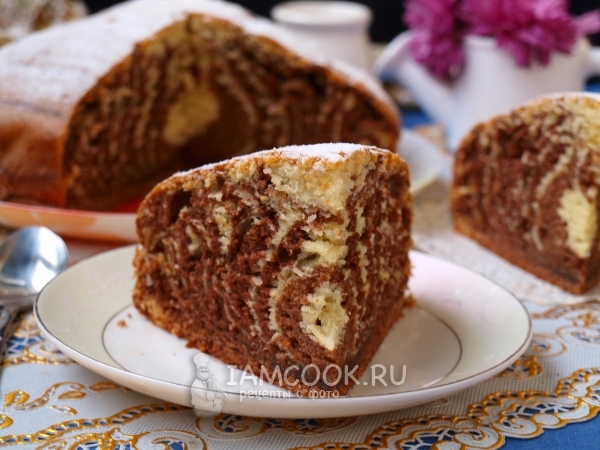 Пирог «Зебра» без сметаны