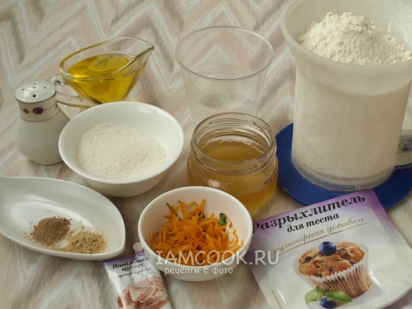 Ингредиенты для постных медовых пряников