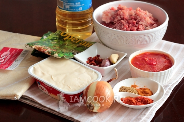 Ингредиенты для бурито как в метро