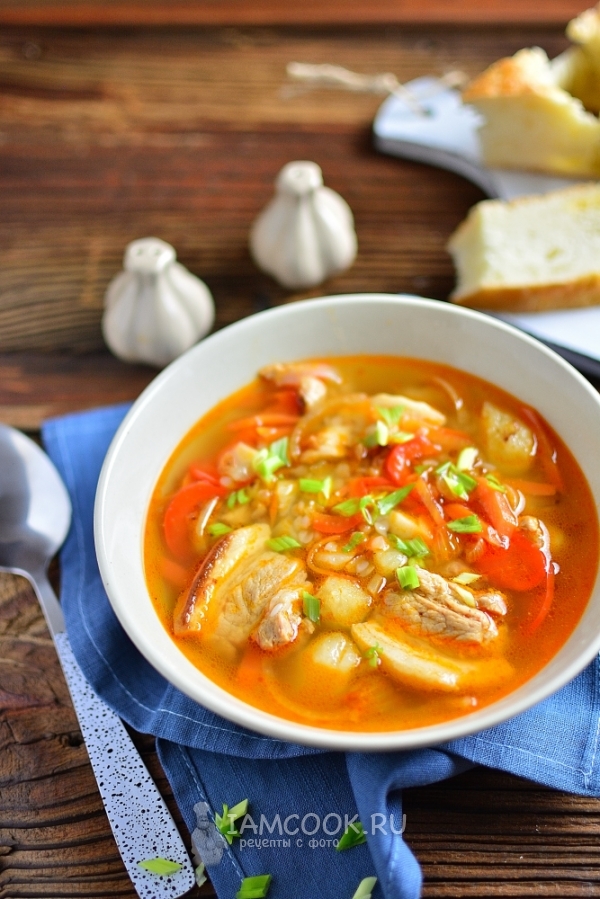 Фото гречневого супа со свининой