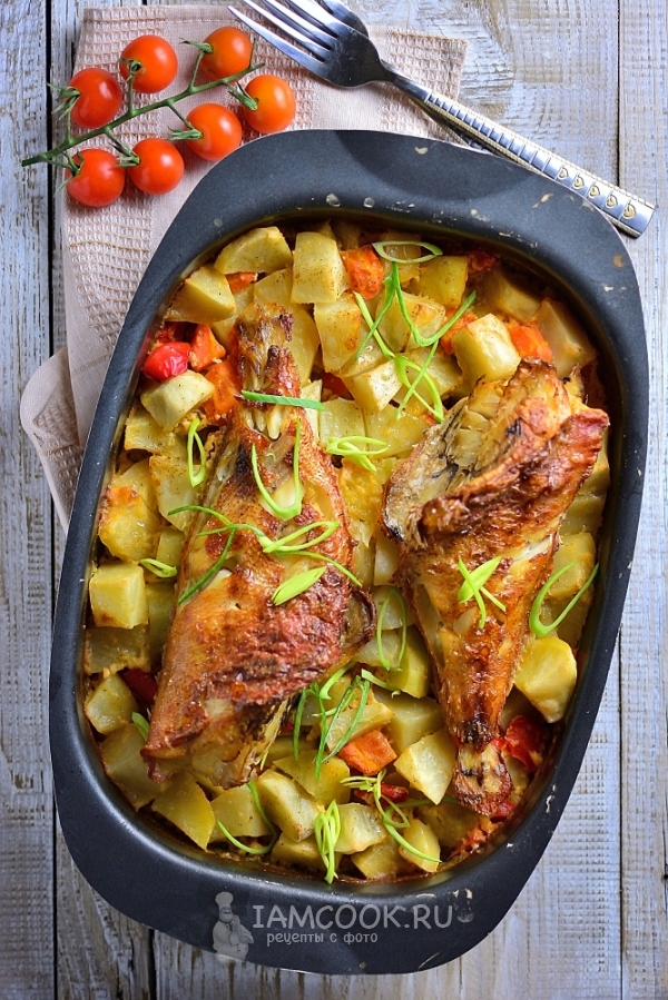 Рецепт рыбы с картошкой и майонезом в духовке