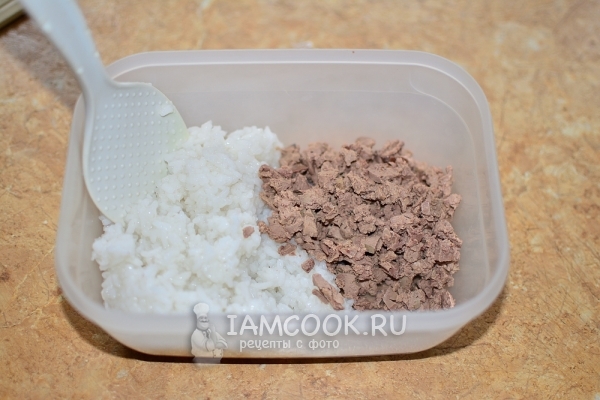 Соединить рис с печенью