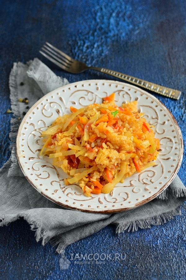 Рецепт овощного плова в мультиварке