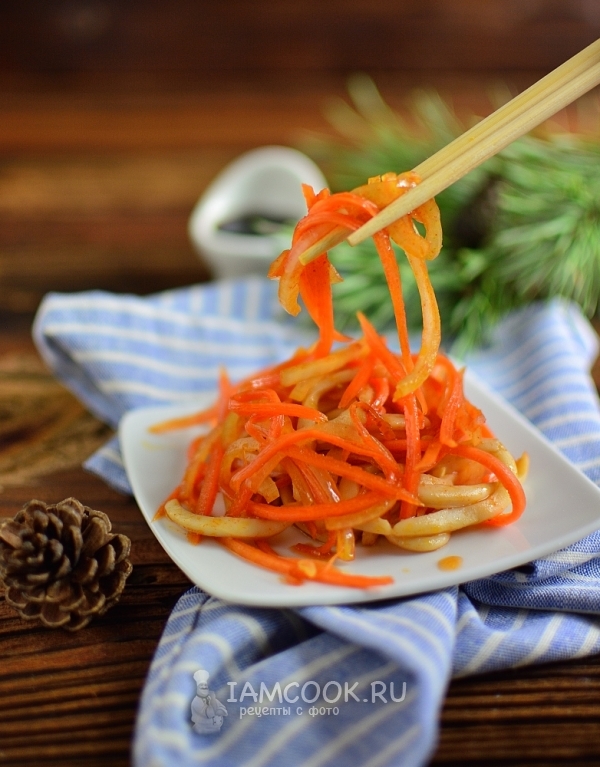 Рецепт хе из кальмаров по-корейски