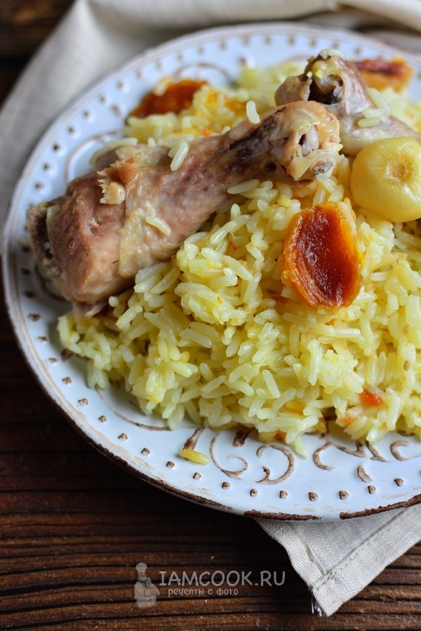 Фото плова с куриными ножками в мультиварке