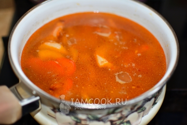 Положить зажарку