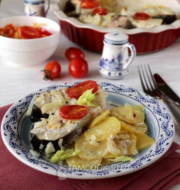 Рецепт горбуши с картошкой в майонезе в духовке