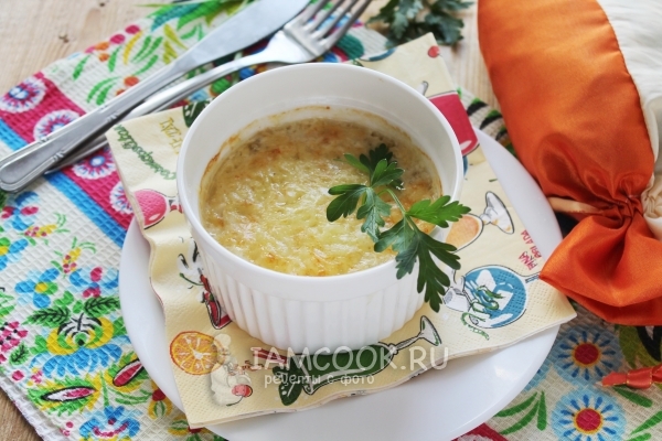 Готовый жульен из белых грибов