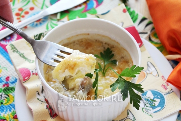 Жульен из белых грибов