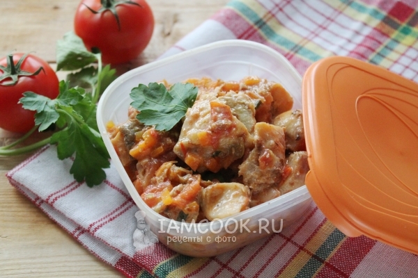 Фото морского окуня в томатно-сметанном соусе