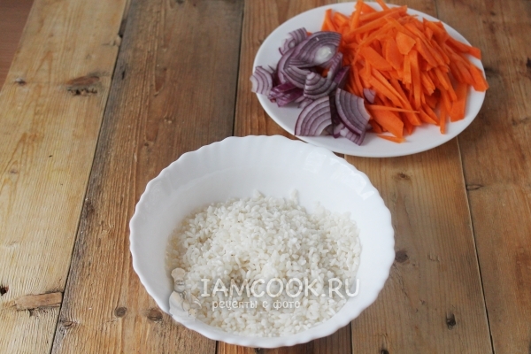 Промыть рис