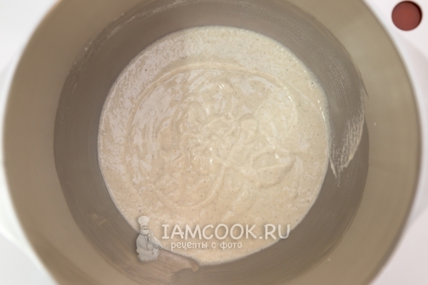 Размешать опару