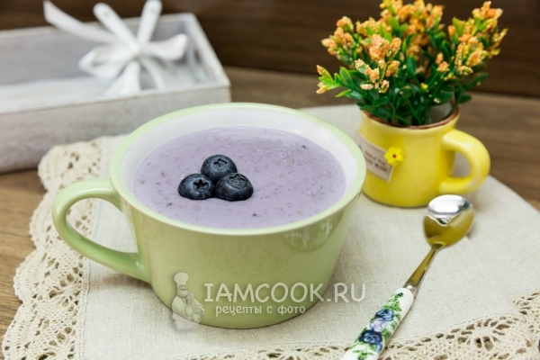 Рецепт овсяной (геркулесовой) каши с черникой