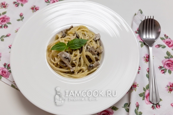 Рецепт спагетти с грибами и белым вином