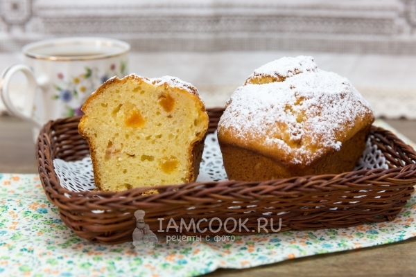 Рецепт творожных кексов с курагой