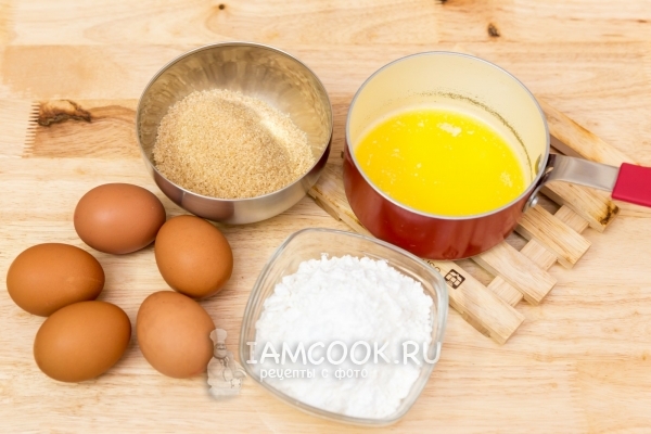 Ингредиенты для торта с замороженной клубникой