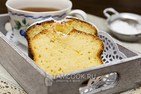Рецепт нежного кекса на кефире