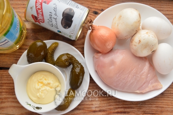 Ингредиенты для салата «Белый Бим, черное ухо»