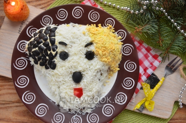 Рецепт салата «Белый Бим, черное ухо»