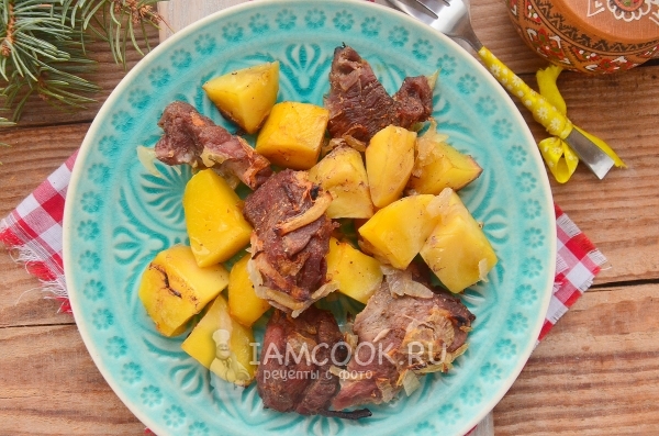 Фото говядины с картошкой в фольге в духовке