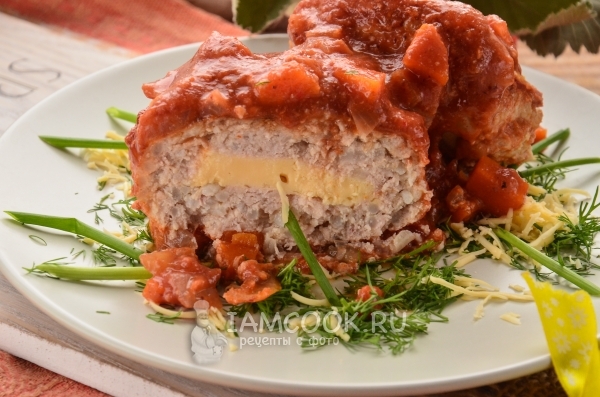 Фото тефтелей с сыром в духовке с подливкой