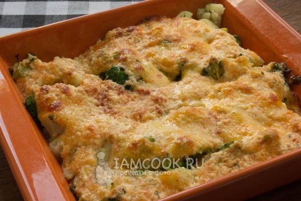 Цветная капуста и брокколи, запеченные в духовке