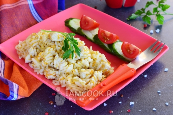 Фото детского плова с курицей