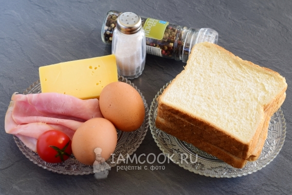 Ингредиенты для яйца в хлебе в духовке