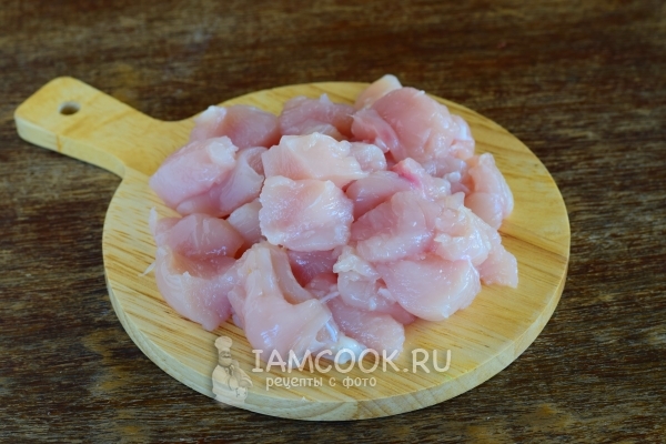 Порезать куриное филе