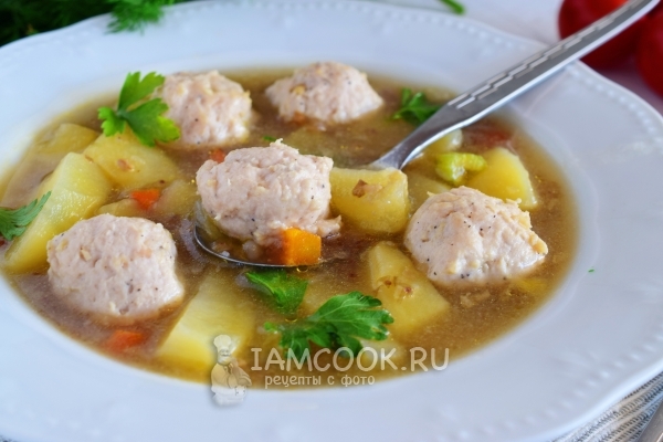 Фото гречневого супа с фрикадельками