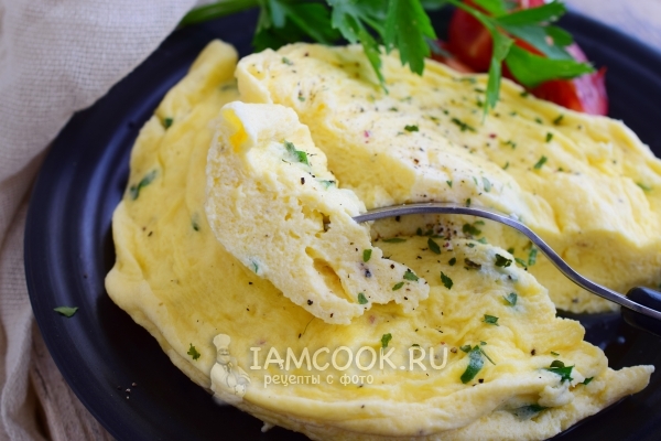 Фото парового омлета в микроволновке