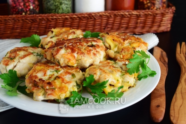 Рецепт рубленных котлет из куриной грудки с сыром