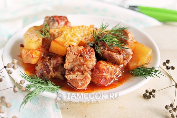 Фото свинины с кабачками в духовке