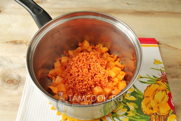 Положить чечевицу