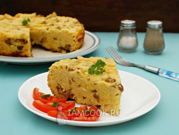 Рецепт запеканки из макарон с фаршем в мультиварке