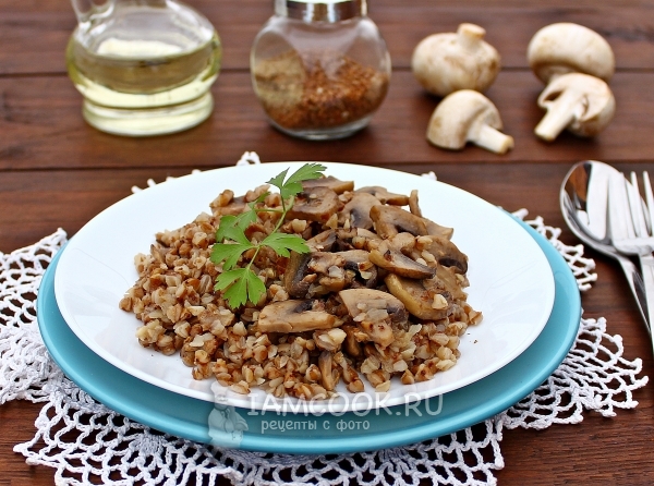Рецепт гречки с шампиньонами в мультиварке