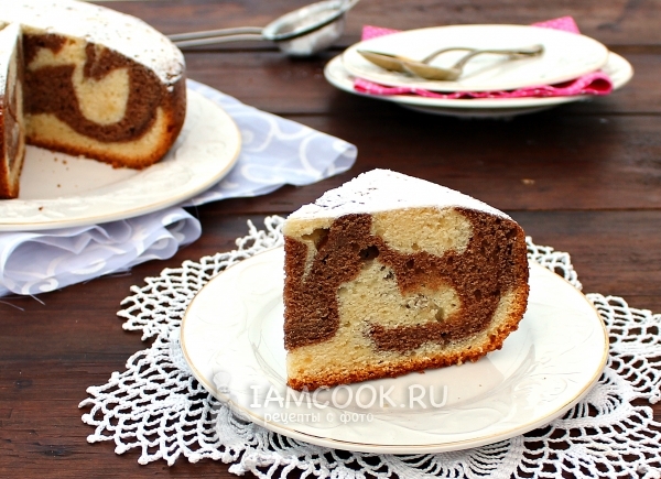 Рецепт мраморного кекса в мультиварке