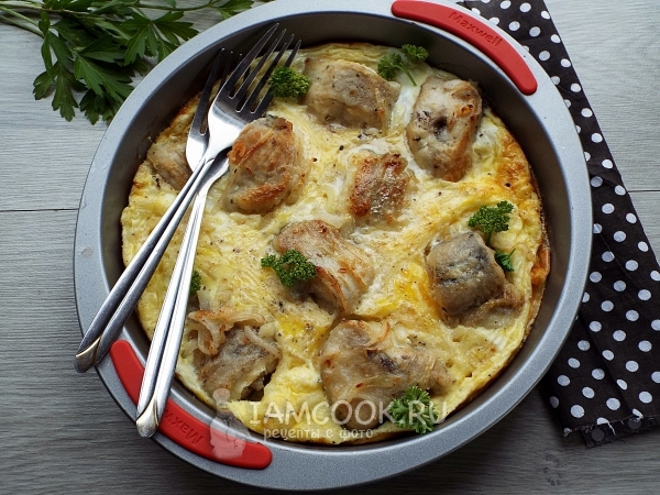 Рецепт минтая в омлете в духовке