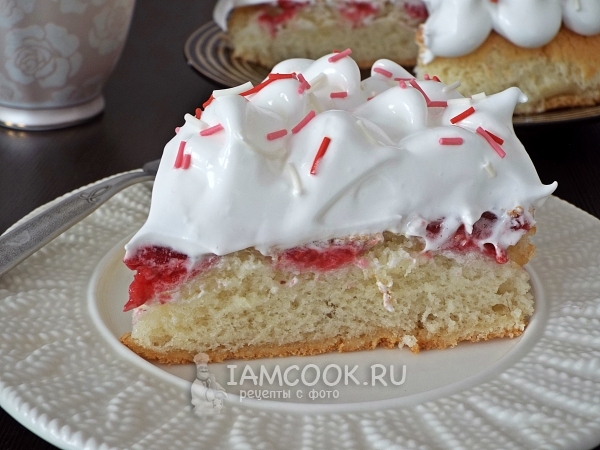 Рецепт бисквита с малиной