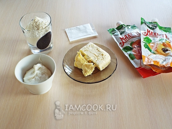 Ингредиенты для печенья с джемом из «двойного теста»