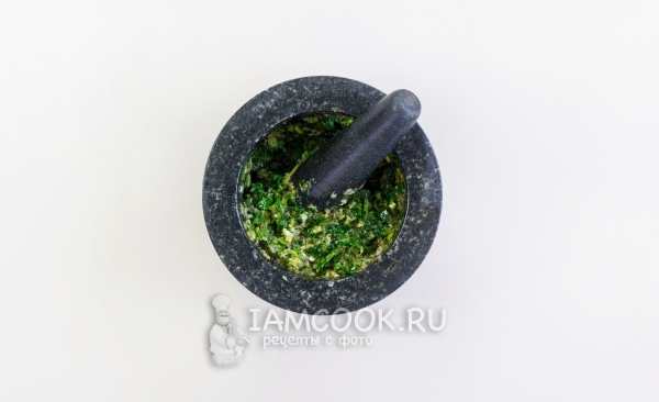 Растереть смесь в ступке