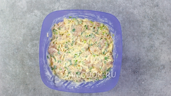 Размешать тесто