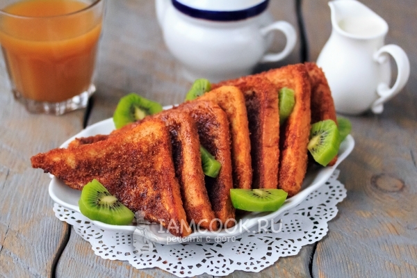 Фото гренок с корицей